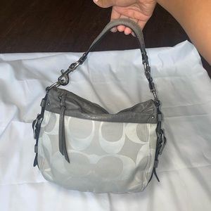 Silver vintage monogram coach bag